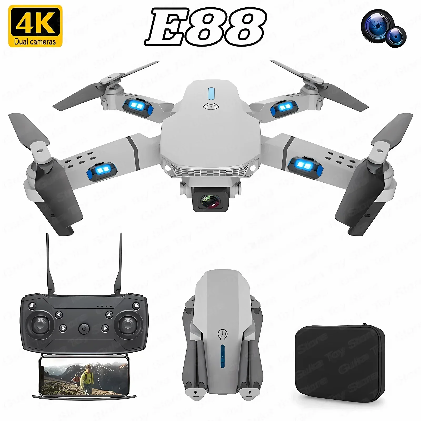 Drone Rc Fpv Pro - E88 Pro WIFI FPV Drone Geniş